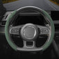 Suede Thin Car Steering Wheel Cover, 2 Piece, Suitable for Round and D Shaped Steering Wheels, Green - color: Green, size: 2pcs: Fits Round/D-Shaped Steering Wheels