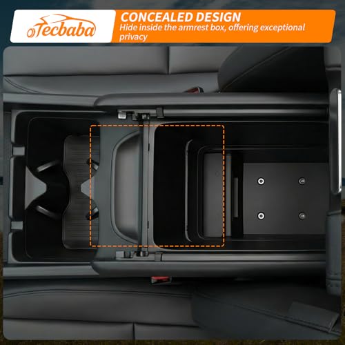 Center Console Safe Compatible with 2024-2026 Hyundai Santa Fe Carbon Steel Car Lock Box Auto Vault with Code Hidden Car Safe for 2025 Santa Fe Accessories