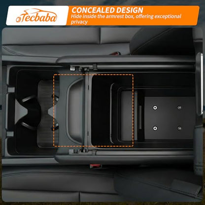 Center Console Safe Compatible with 2024-2026 Hyundai Santa Fe Carbon Steel Car Lock Box Auto Vault with Code Hidden Car Safe for 2025 Santa Fe Accessories