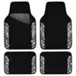 CAR PASS Bling Zebra Car Mats Rhinestones Diamond Waterproof Floor Mat Crystal Sparkly Shining Glitter Carpet Anti-Slip PVC Heel Pad, Universal Fit Automotive SUV,Sedan,4pcs Girly Women, Zebra Diamond - color: Zebra