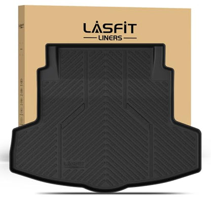 LASFIT Cargo Mat for Acura TLX 2021-2025 Sedan Custom Fit Trunk Mat Cargo Liner with Raised Edges, All Weather TPE Trunk Liner for Rear Cargo Area Protection, Black - size: 2021-2025 | For Acura TLX | Cargo Mats