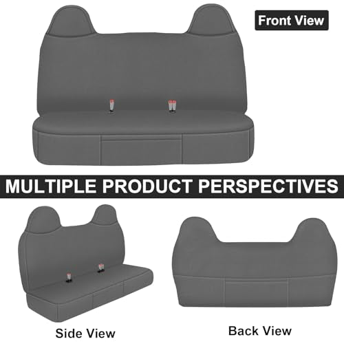 Front Bench Seat Cover Compatible with 1999-2007 Ford F250/F350/F450/F550 Work Truck with Front Solid Bench Seat,Premium Neoprene with Composite Soft Foam Lining Breathable Seat Cover Cushion