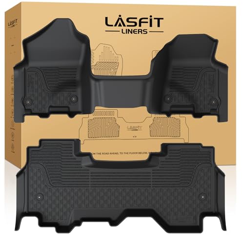 LASFIT Floor Mats for 2019-2024 Dodge Ram 1500 Quad Cab Without 2nd Row Under Seat Storage, Fit for Bench Seat & Carpet Flooring, All Weather TPE Custom Fit Car Mats Floor Liners 1st & 2nd Row, Black - style: 2) 1500 2013-2018 /1500 Classic 2019-2024 | Qu