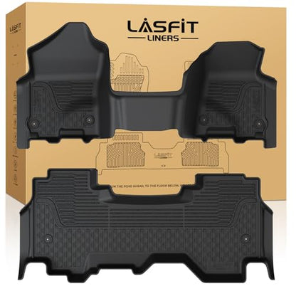 LASFIT Floor Mats for 2019-2024 Dodge Ram 1500 Quad Cab Without 2nd Row Under Seat Storage, Fit for Bench Seat & Carpet Flooring, All Weather TPE Custom Fit Car Mats Floor Liners 1st & 2nd Row, Black - style: 2) 1500 2013-2018 /1500 Classic 2019-2024 | Qu