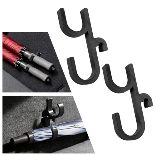 2PCS Double Car Umbrella Hook,No Drilling Car Umbrella Holder Stable Placement of Umbrellas for Trunks,Non-Wobbly Umbrellas Holder for Cars Interior Accessories as Cars Hooks (Double Hook) - color: Double Hook