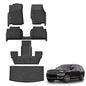 KARPAL Floor Mats & Cargo Liner for 2021-2025 2026 Jeep Grand Cherokee L (6-Seater w/o 2nd Row Center Armrest Only), All Weather TPE Custom Fit Floor Liners Car Mats Accessories - style: 2021-2026 | For Jeep Grand Cherokee L (6-Seat) | Combo Set