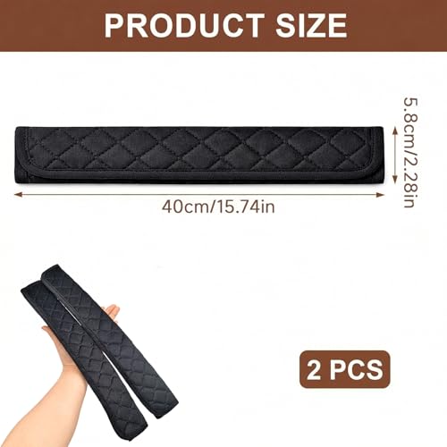 2 Pcs 15.5 Inch Extra Long Car Seat Belt Covers, Soft and Comfortable Harness Pad for Adults and Kids, Long-Lasting Fabric Material Easy to Install Universal Fit for Cars Trucks SUV - size: 15.5in, 2pcs