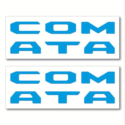 Prime Series UV Weatherproof Vinyl Decals: Pair of Left and Right Front Door Sill Protector Letter Inserts fits Tacoma 2016-2023 (Gloss Blue) - color: Gloss Blue