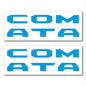Prime Series UV Weatherproof Vinyl Decals: Pair of Left and Right Front Door Sill Protector Letter Inserts fits Tacoma 2016-2023 (Gloss Blue) - color: Gloss Blue