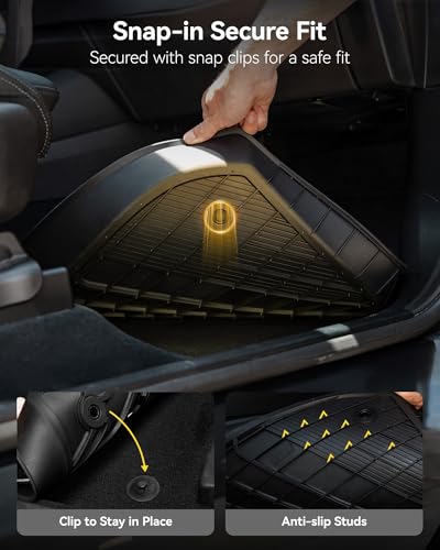 3W Floor Mats Fit Toyota Camry 2018-2024 FWD Only (Not for Hybrid or AWD), TPE All Weather Custom Fit Floor Liner, 1st and 2nd Row, Black(L/LE/SE/TRD/XLE/XSE) - style: 5. Camry|18-24|Floor Mats