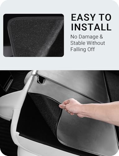 BASENOR Backrest Protector for 2026 2025 2024 Tesla Model 3 Highland 2nd Row Seat Back Cover All-Weather Kick Mats Leather [Proprietary Design] Scratch-Resistant Model 3 Interior Accessories 2PCS - size: 2024 2025 2026 Model 3 Highland