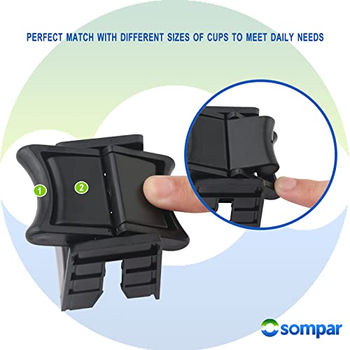 Osompar Center Console Cup Holder Insert Divider Compatible with 2012-2017 Toyota Camry 2016-2021 Tacoma Replaces 55618-06050 - size: 16-21 Tacoma & 12-17 Camry