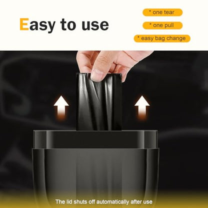 Car Trash Can, Push to Open Hanging Garbage Bin with 30 Trash Bags, Waterproof Leak-proof Large Capacity Storage Can, Portable Supplies Box for Car Sedan Truck SUV (Black) - color: Black
