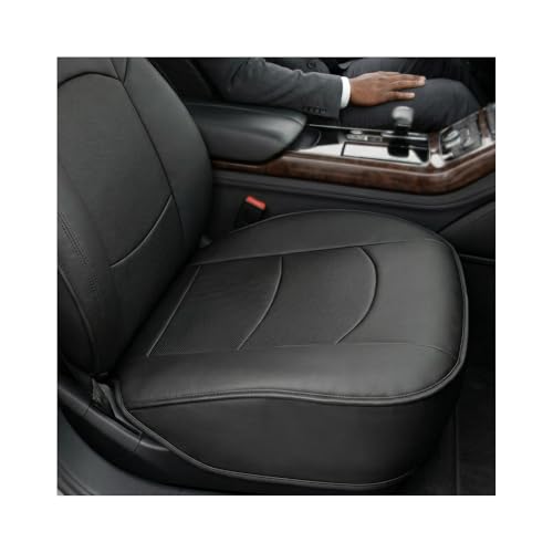 Car Seat Bottom Cover, Scratch Resistant Leather Auto Front Seat Protector with Storage Pocket, Anti-Slip Seats Cushion Covers for Sedans SUVs Trucks, Car Accessories