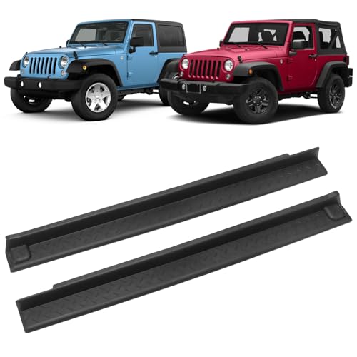 Door Sill Guards Kit Door Entry Guards Protector Wrangler JK Unlimited JKU 2 Door 2007-2018 Front & Rear JK Door Entry Edge Threshold Protection Decor - color: 2007-2018 JK JKU 2 Door