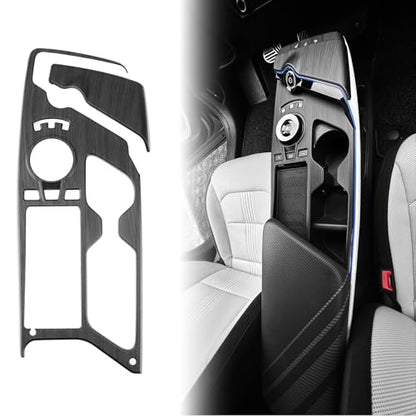 YOUTOOCAR 2PCS Gear Shift Panel Trim Covers Compatible with Kia EV6 2022-2026 Accessories (Wood Grain)