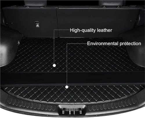 Custom Making Trunk Mats Cargo Mats Fit for 99.9% Sedan SUV All Weather Protection Leather Liners Trunk Mat Cargo Liners (Black Gold) - color: black gold