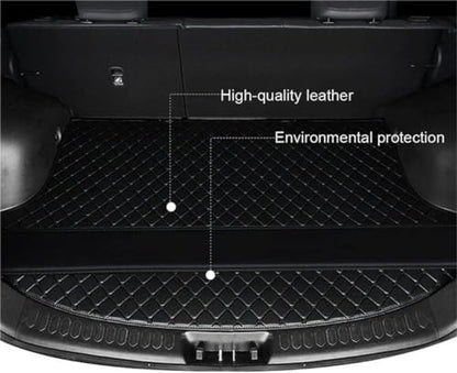 Custom Making Trunk Mats Cargo Mats Fit for 99.9% Sedan SUV All Weather Protection Leather Liners Trunk Mat Cargo Liners (Black Gold) - color: black gold