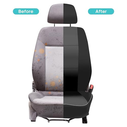 FH Group Car Seat Covers Full Set Neoprene - Universal Fit, Automotive Low Back Front Seat Covers, Airbag Compatible, Split Bench Rear Seat, Washable Seat Cover for SUV, Sedan Black
