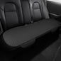 Car Rear Seat Cover, Breathable Linen Automotive Seats Cushion, Anti-Slip Vehicle Seat Pad with Storage Pocket, Universal Auto Seats Protection Mat (Black) - color: Black
