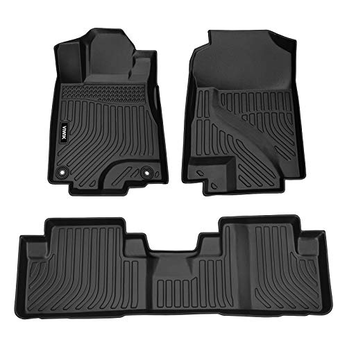 VIWIK Floor Mats Compatible for Honda CR-V LX EX SE 2012 2013 2014 2015 2016, Car Mats All Weather Custom Floor Liners Full Set Include 1st and 2nd Row Front & Rear, Automotive Floor Mats TPE Black - style: Fit for 2012-2016 Honda CR-V
