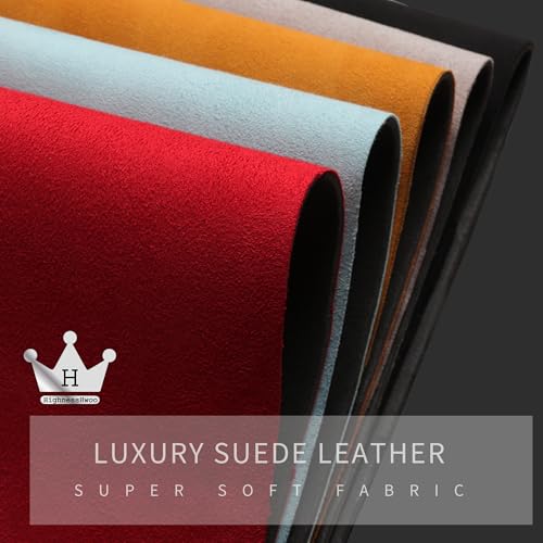 Luxury Suede Steering Wheel Cover for Cars, Soft Leather Padded Wheels Cover for Sedan, SUV, Thin Car Handle Cover, Universal Fit, Anti Slip, 14.75-15.15in, Black