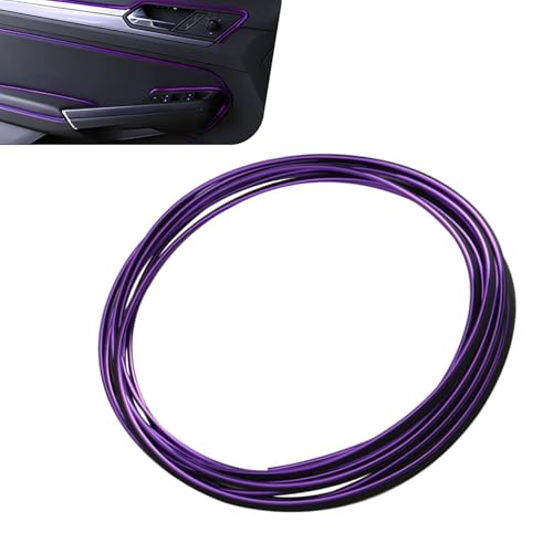 Car Interior Trim Strips, 33ft Automotive Door Dashboard Decorative Trim, Self-Adhesive Door Edge Trim with Installing Tool, Universal for Most Cars (Purple) - color: Purple