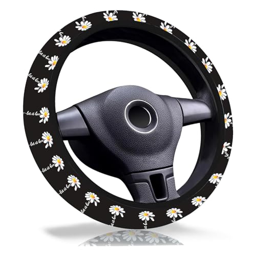Daisy Steering Wheel Cover,Non-Slip Breathable Neoprene Steering Wheel Covers,Daisys Car Accessories and Car Decor,Daisy Gifts for Women,Men Universal 15 Inch Fit Auto,SUV,Truck - color: Daisy