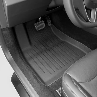 SUPER LINER Tesla Model 3 Floor Mats 2021 2022 2023 All-Weather Floor Mats Set (6 Pieces) | Custom Fit, Pet & Child-Friendly | Tesla Model 3 Cargo Liner Rear Cargo Tray Trunk Interior Accessories
