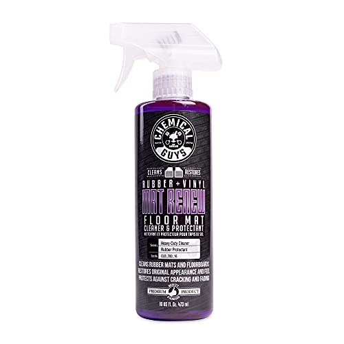 Chemical Guys Mat Renew Rubber and Vinyl Car Floor Mat Cleaner & Protectant - Cleans & Restores Rubber Liners, Running Boards, Safe for Cars, Trucks, SUVs, and More - 16 oz - size: 16 Fl Oz (Pack of 1)