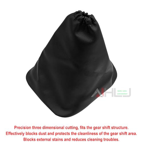 AJHLJ® Car Shift Gear Stick Handbrake Cover Manual Shift Boot Black Leather Boot Cover Case for to-yo-ta Co-Rolla 2007 2008 2009 2010 2012 2013 (Gearbox Shift dust Cover) - color: Gearbox shift dust cover