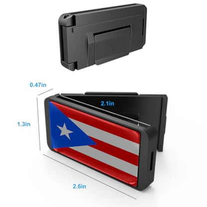 2PCS Puerto Rico Flag Car Seatbelt Adjuster car Universal Car Seat Belt Pads Cover for More Comfortable Driving, Seat Belt Shoulder Strap - color: Puerto Rico Flag