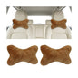 2PCS Car Headrest Pillow, Comfortable Ergonomic Design Vehicle Seat Neck Pillow for Driving Fatigue Relief, Soft Breathable Automotive Interior Head Rest Cushion Pad, Universal Fit (Khaki) - color: Khaki