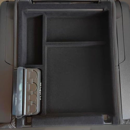 ruihe Black Flocking Center Console and Armrest Organizer Fit for Chevy Silverado & GMC Sierra1500/2500/3500 2019 2020 2021 2022 2023 2024 2025