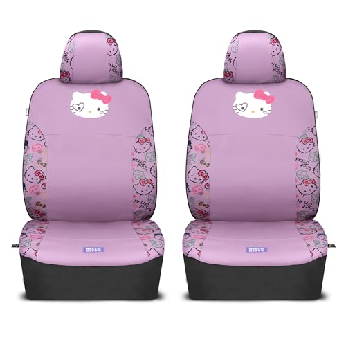 Carbella Hello Kitty Car Seat Covers - Cute Purple Seat Covers, Car Accessories Gift Hello Kitty Accessories 2pc Lavender Car Seat Covers - color: Seat Covers Leather-Purple, style: Hello Kitty
