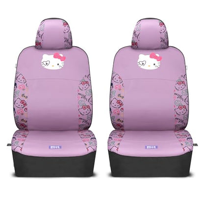 Carbella Hello Kitty Car Seat Covers - Cute Purple Seat Covers, Car Accessories Gift Hello Kitty Accessories 2pc Lavender Car Seat Covers - color: Seat Covers Leather-Purple, style: Hello Kitty