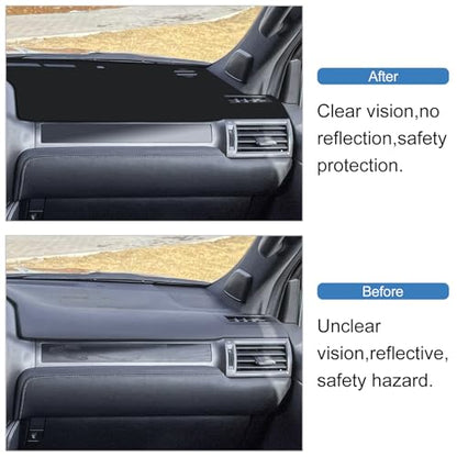 Dashboard Cover Mat for Lexus 2010-2022 GX GX460 GX400 Accessories Black Flannel Material Anti-Slip Dash Cover Mat Sunshade Glare UV Rays Protector - size: for Lexus 2010-2022 GX