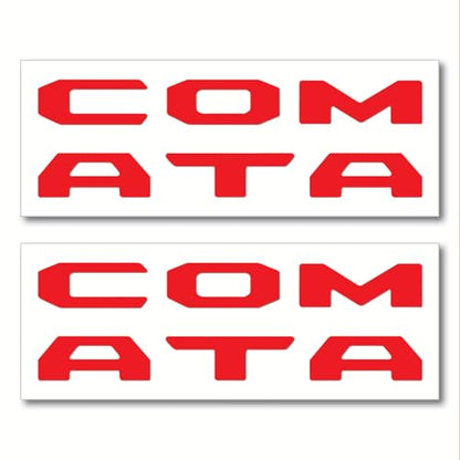Prime Series UV Weatherproof Vinyl Decals: Pair of Left and Right Front Door Sill Protector Letter Inserts fits Tacoma 2016-2023 (Gloss Red) - color: Gloss Red