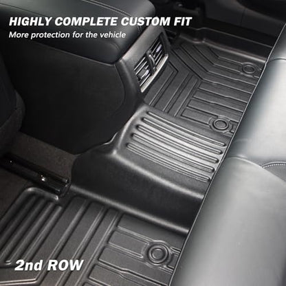 KUST Floor Mats Set for 2021-2026 Nissan Rogue Accessories (Not for Sport & Select), All Weather Floor Liners & Rear Trunk Liner & Backrest Mats, TPE Rubber, Raised Edge - style: For │ Rogue 2021-2026 │ Full Set