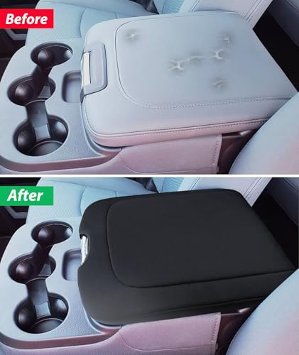 Zxiaochun Center Console Cover Compatible with 2013-2018 Dodge Ram 1500/2500/3500 and 2013-2024 Ram 1500/2500/3500 Classic Models, Armrest Lid Soft Cozy Protective Cover(Neoprene) - color: Black Neoprene, size: For 2013-2024 Ram Jump Seat Console