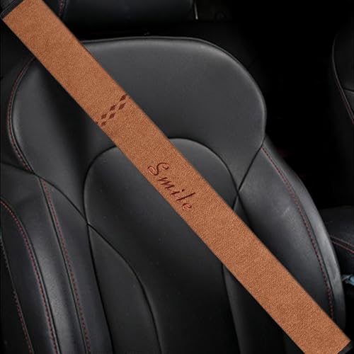 Extra-Long Car Seat Belt Cover Comfortable & Stress-Relieving Durable and Comfortable Car Seatbelt Shoulder Pad Enhance Your Driving Comfort and Safety (Brown, L-29) - color: Brown, size: L-29"