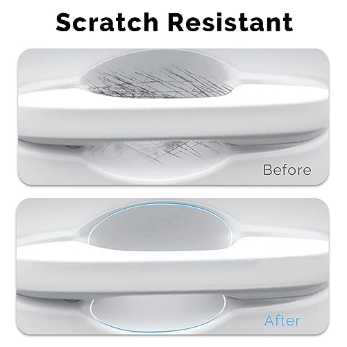 10pcs Clear Car Door Handle Scratch Potector TPU Car Door Sticker Universal Protective Films for Vehicles (Clear)