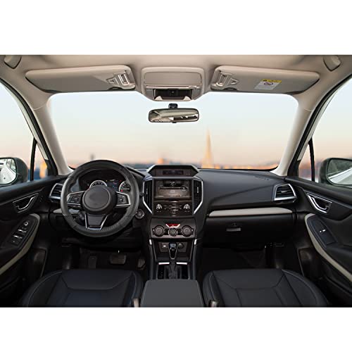 GIANT PANDA Customized Auto Steering Wheel Cover for Subaru Forester, Car Steering Wheel Cover for Subaru Outback and Crosstrek - Solid Black - color: Solid Black