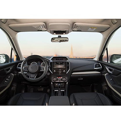 GIANT PANDA Customized Auto Steering Wheel Cover for Subaru Forester, Car Steering Wheel Cover for Subaru Outback and Crosstrek - Solid Black - color: Solid Black