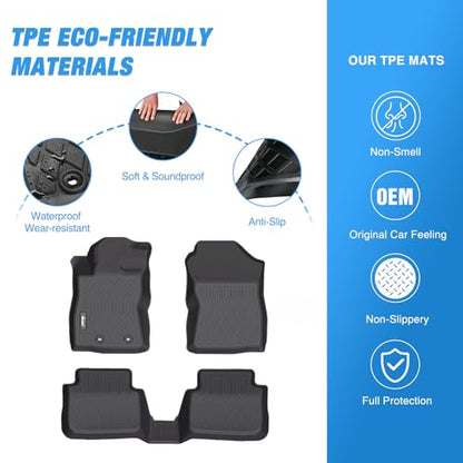 Nilight TPE Floor Mats for Subaru Crosstrek Impreza 2024 2025 2026,All Weather Custom Fit Heavy Duty Floor Liners - color: 2024-2026 Crosstrek|Impreza