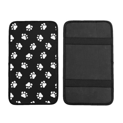 Dog Paw Prints Auto Center Console Armrest Cover Pad, Universal Fit Waterproof Comfort Car Armrest Cushion for Most Vehicle SUV Truck - color: Dog Paw Prints
