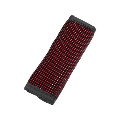 Universal Car Handbrake Cover Protector Bling Rhinestone Handbrake Decoration Cover Flannel Rhinestone Red Auto Replacement Parts