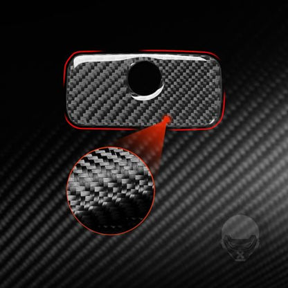 Real Carbon Fiber Car Co-Pilot Glove Box Handle Panel Cover Sticker Compatible with Jeep Wrangler JL JLU Gladiator JT 2018 2019 2020 2021 2022 2023 2024 Auto Interior Accessories - color: Black 22