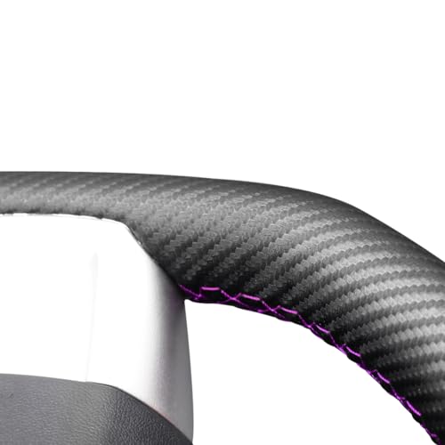 MEWANT Matte Carbon Fiber&Genuine Leather Steering Wheel Cover for Subaru WRX 2015-2021 / WRX STI 2015-2021 Steering Wheel Cover Accessories - color: 33：Matte Carbon Fiber&Real Leather