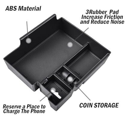 Center Console Organizer Tray Compatible with Ford Explorer 2012 2013 2014 2015 2016 2017 2018 2019 Accessories Armrest Glove Box Secondary Storage Divider Insert ABS Materials